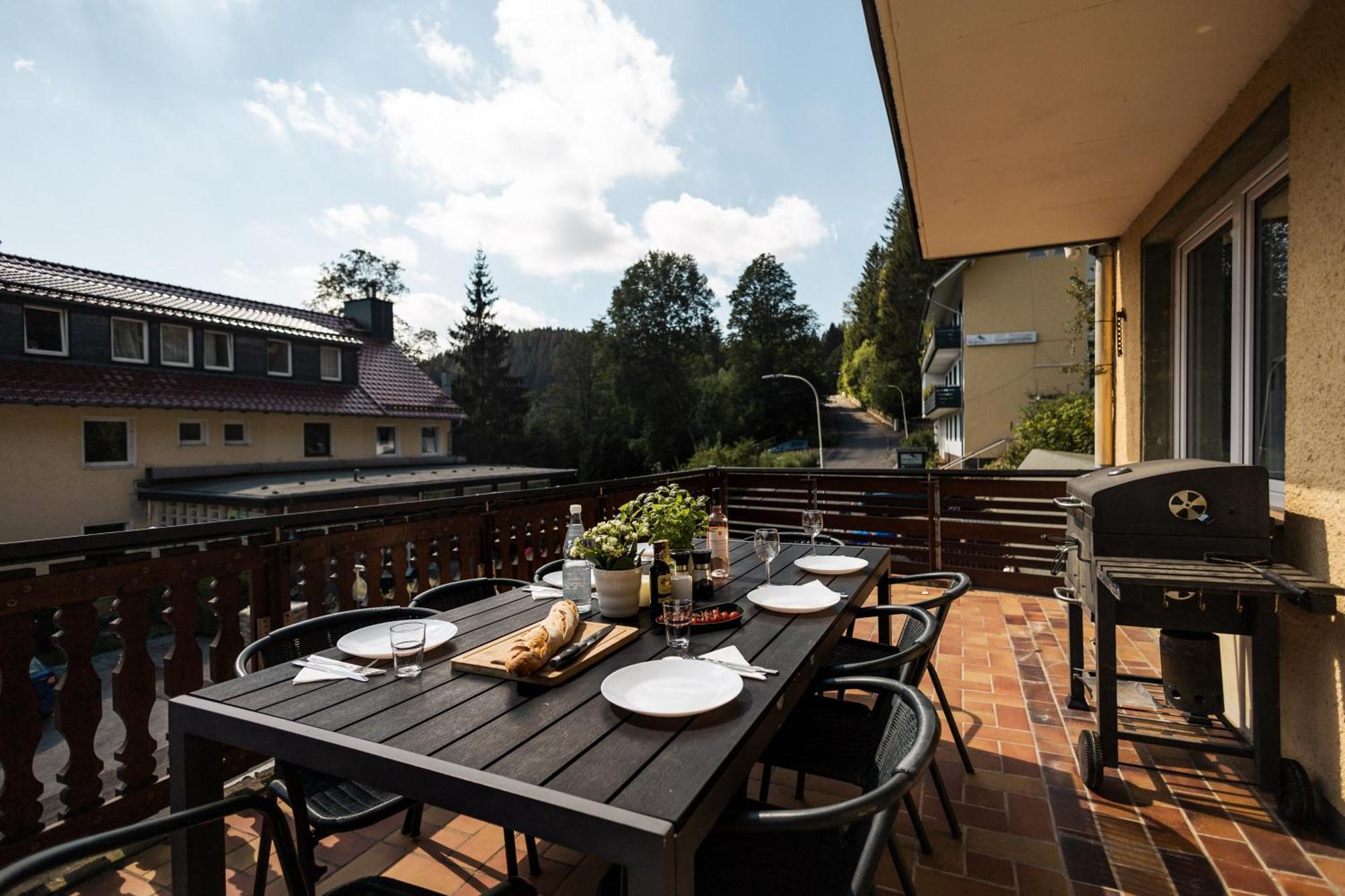 Apartmenthaus Am Waldrand- Kueche - Fruehstueck - Balkon Wildemann Extérieur photo
